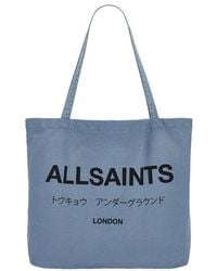 AllSaints - Bolso Tote En Color Azul Talla - Lyst