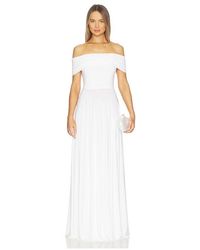 Norma Kamali - Sleeveless Cowl Neck Flared Gown - Lyst