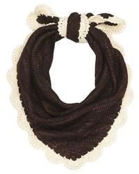 Loeffler Randall - Knit With Cream Scallop Edge Scarf - Lyst