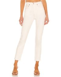RE/DONE Originals 90s High Rise Ankle Crop - White