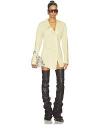The Attico - Asymmetrical Shirt Mini Dress - Lyst