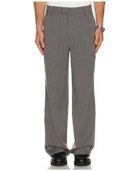 KROST - Pantalones Plisados Herringbone En Color Gris Talla (También En M, S, Xl/1X) - Lyst