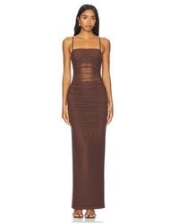 superdown - Vestido Celeste En Color Chocolate Talla En - Lyst