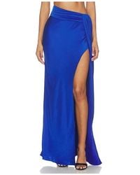 LAPOINTE - X Revolve Lightweight Satin Asymmetric Maxi Skirt - Lyst