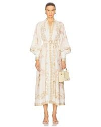 Zimmermann - Buttoned Midi Dress - Lyst