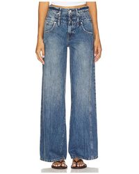 Pistola - Caleb High Rise Relaxed Stacked Waist Jeans - Lyst