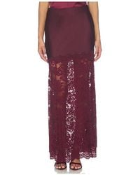 Generation Love - Perrine Lace Combo Satin Skirt - Lyst