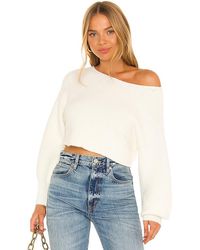Lovers + Friends - Jersey Camille En Color Blanco Talla (También En M, S, Xs) - Lyst