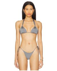 Indah - September Solid Cinch Triangle Bikini Top - Lyst