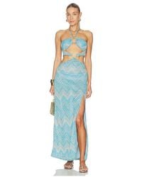 Luli Fama - Double Loop Bandeau Long Dress - Lyst