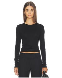 Enza Costa - Fine Supima Cotton Long Sleeve Crew - Lyst