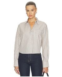 Rag & Bone - Marin Cropped Striped Shirt - Lyst