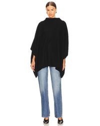 Vince - Funnel Neck Boiled Cashmere Knit Poncho - Lyst