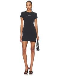 Alexander Wang - Fitted Mini Dress With Logo Print - Lyst