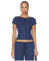 ALL THE WAYS - Romee Button Up Tee - Lyst