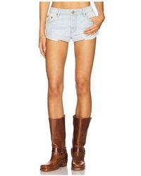 One Teaspoon - Bandits Low Waist Denim Short En Color Azul Talla (También En 25, 26, 27, 28, 29, 30, 31, 32) - Lyst
