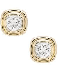Shashi - Cushion Bezel Stud - Lyst