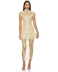 SAU LEE Coraline Lace Dress in White | Lyst