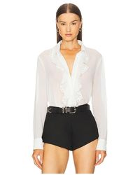 Bardot - Camisa Con Volantes Y Ribete De Encaje Jolanda En Color Blanco Talla (También En 12, 2, 4, 6, 8) - Lyst