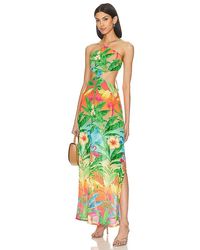 Luli Fama - Palm Breeze Cut Out Long Dress - Lyst