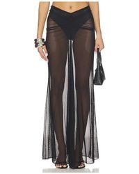 LAPOINTE - Falda Ruched Maxi Skirt En Color Negro Talla (También En Xs, S, M) - Lyst