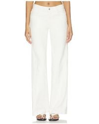 L'Agence - Joanne Wide Leg Jeans En Color Blanco Talla (También En 25, 26, 27, 28) - Lyst