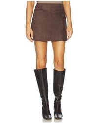 Elodie the Label - Elodie Mina Faux Suede Mini Skirt - Lyst