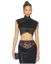 SAU LEE - Lila Satin Top - Lyst