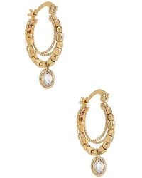 Ettika - Pendientes De Aro En Color Oro Metálico Talla En - Lyst
