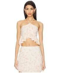 AFRM - Top Halter Willie En Color Crema Talla (También En M, Xl, Xxl) - Lyst