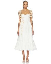 PATBO - Tricoline Lotus Midi Dress - Lyst