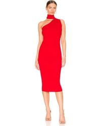 Solace London Aria Midi Dress - Rot
