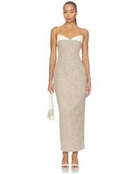 Odd Muse - Tweed Contrast Detail Midi Dress - Lyst