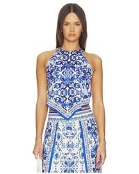 Alice + Olivia - Frenchie Handkerchief Halter Top - Lyst
