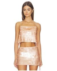 Alice + Olivia - Grazi Paillette Spaghetti Strap Top - Lyst