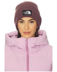 The North Face - Logo Box Cuffed Beanie - Lyst