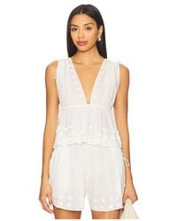 Ulla Johnson - Anya Plunge V Neck Top Coverup - Lyst