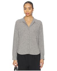 Bobi - Button Front Collar Tee - Lyst