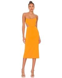 Orange Womens Clothing Dresses Cocktail and party dresses RTA Silk Shira Dress in Yellow 