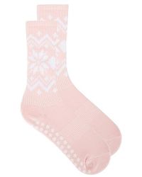 WellBeing + BeingWell - Fair Isle Grip Sock - Lyst