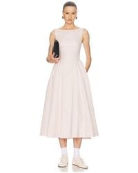 Helsa - Stretch Cotton Sateen Midi Dress - Lyst