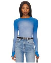 Michael Lauren - Alick Long Sleeve Fitted Top With Thumbhole - Lyst