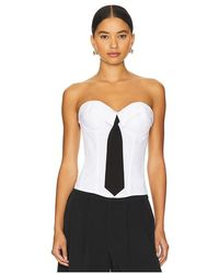 GUIZIO - Chrys Pinstripe Corset - Lyst