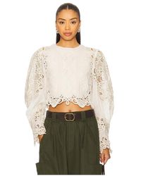 Sea - Suéter Combinado De Encaje Vania En Color Negro Talla (También En S, Xl, Xs) - Lyst