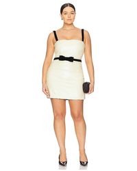 L'academie By Marianna Ashleigh Stretch Cotton Cargo Mini Dress in Natural  | Lyst