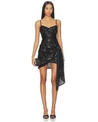 Area - Wrapped Sequin Mini Dress - Lyst
