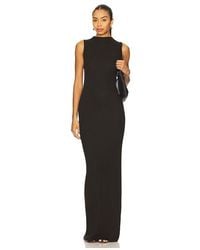 Enza Costa - Silk Rib Sleeveless Mockneck Fluid Dress - Lyst