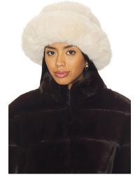 Jocelyn - Oversized Faux Fur Bucket Hat - Lyst