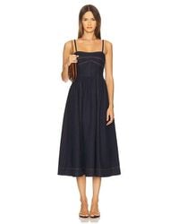 Susana Monaco - Denim Corset Midi Dress - Lyst