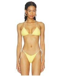 Indah - Calista Triangle Halter Bikini Top - Lyst